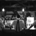 Groomsmen in bar